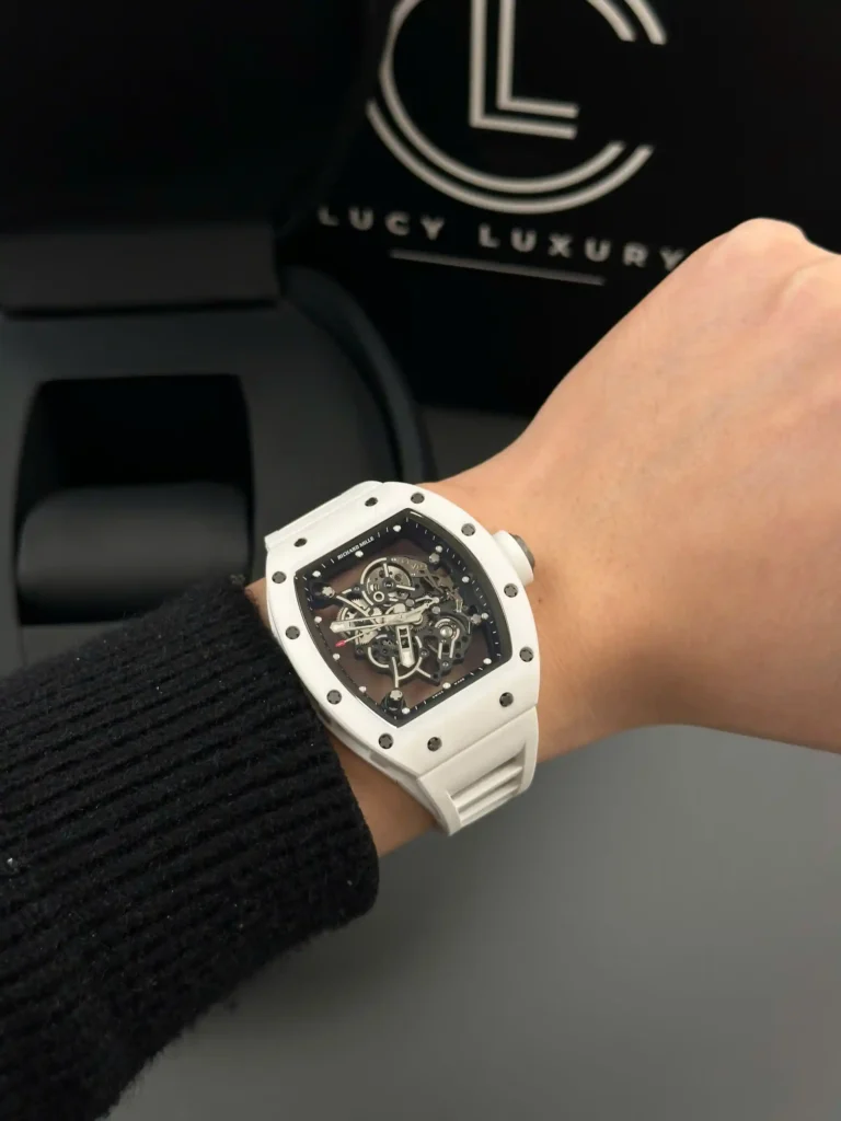 Super Clone Richard Mille RM 55 Richard Mille Manual Winding Bubba Watson 42mm White