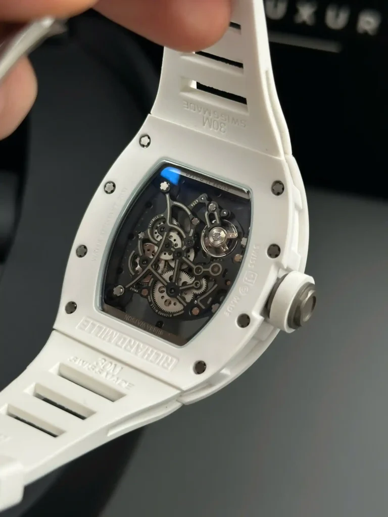 Super Clone Richard Mille RM 55 Richard Mille Manual Winding Bubba Watson 42mm White