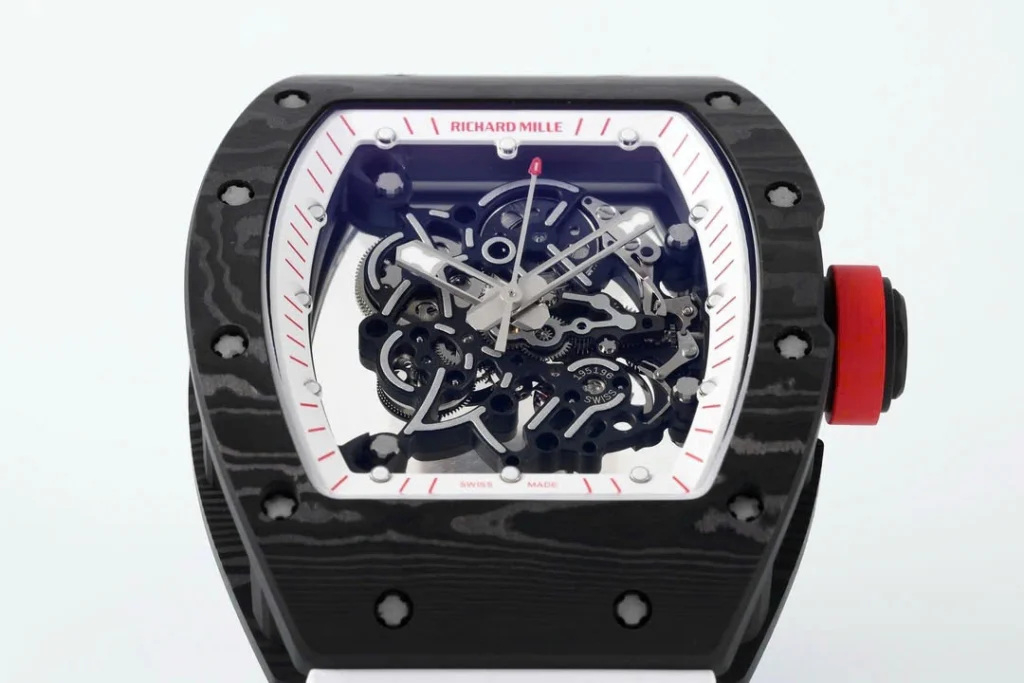 Super Clone Richard Mille RM 55 Richard Mille White 42mm Carbon Modify — bracelet detail