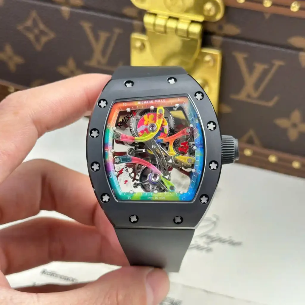 Super Clone Richard Mille RM 68-01 Richard Mille Tourbillon Cyril Kongo Ceramic Black –