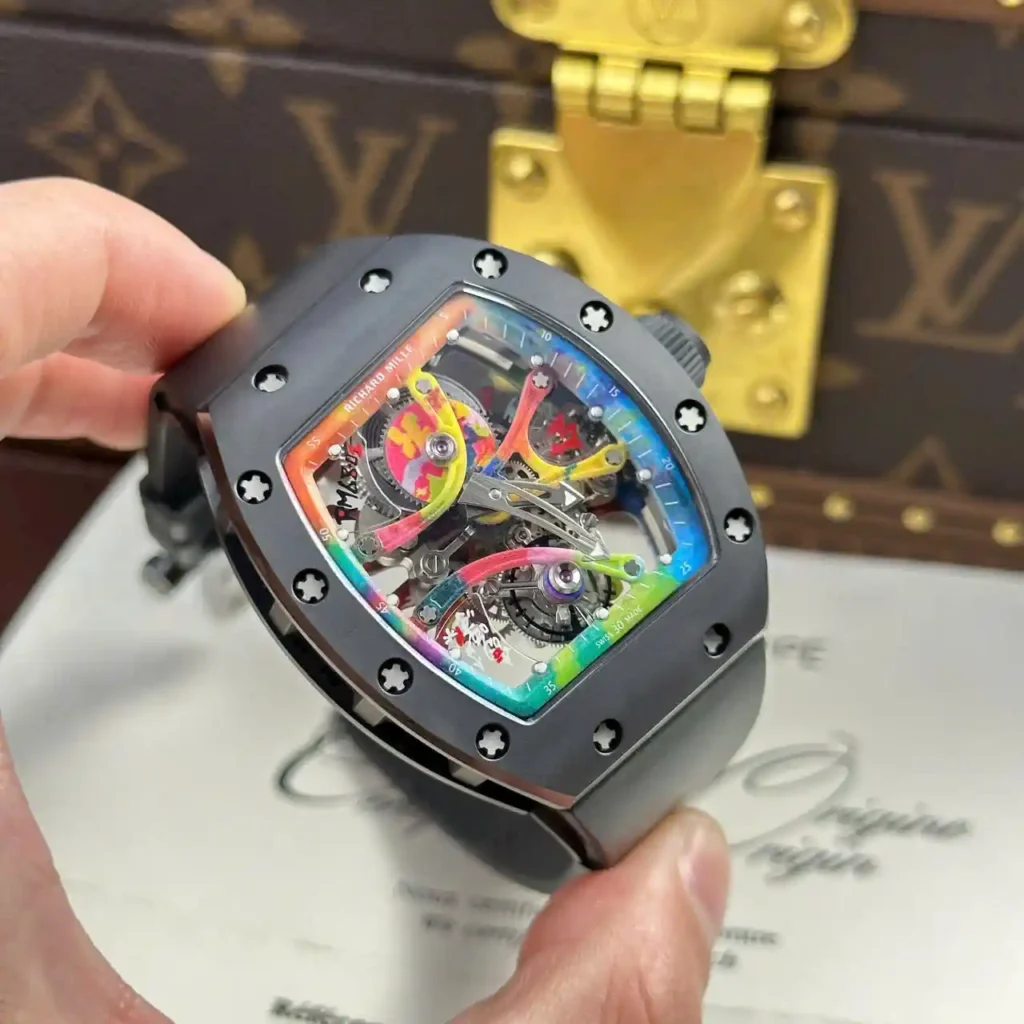 Super Clone Richard Mille RM 68-01 Richard Mille Tourbillon Cyril Kongo Ceramic Black –