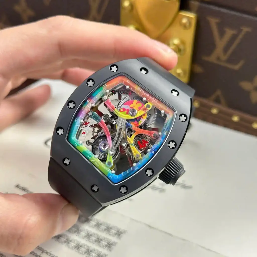 Super Clone Richard Mille RM 68-01 Richard Mille Tourbillon Cyril Kongo Ceramic Black –