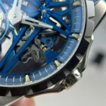 Super Clone Roger Dubuis Excalibur Double Tourbillon Cobalt RDDBEX1109 –