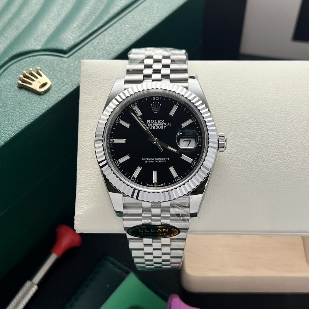 Super Clone Rolex Datejust Black Dial 126334-0018 41 mm