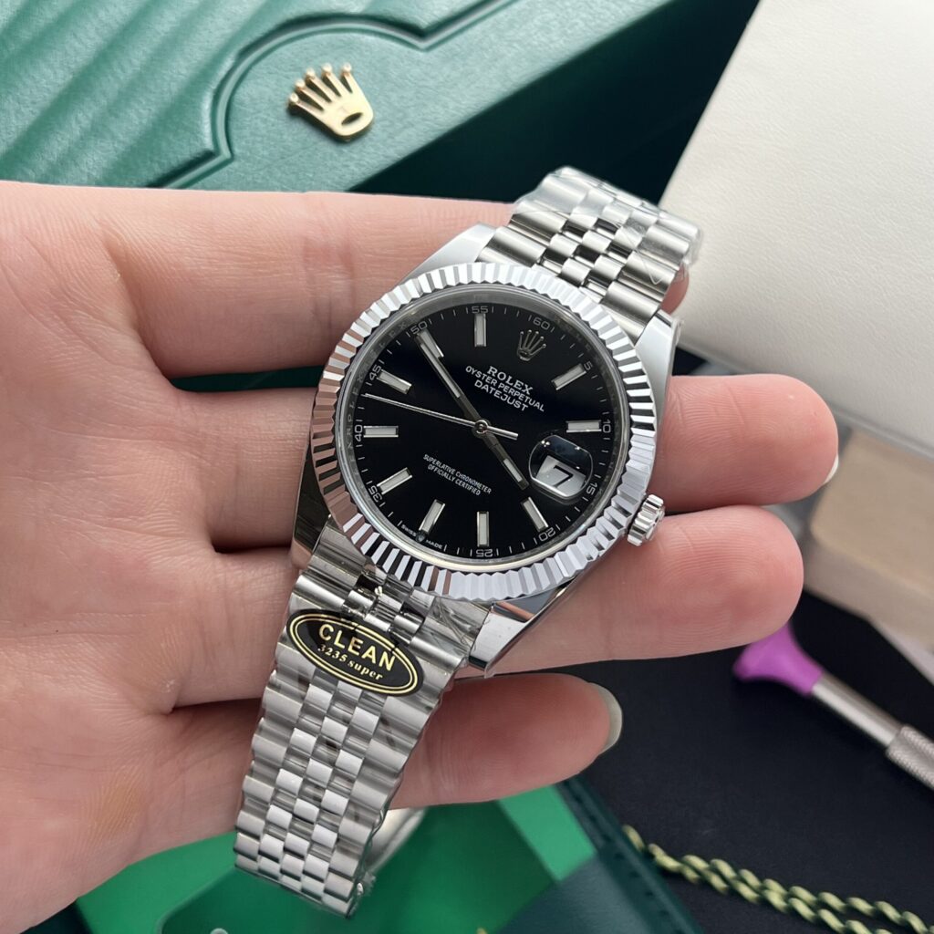 Super Clone Rolex Datejust Black Dial 126334-0018 41 mm