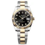 Super Clone Rolex Datejust Schwarz Diamant Zifferblatt 126333-0005 41 mm