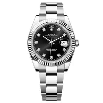 Super Clone Rolex Datejust Black Diamond Dial 126334-0011 41 mm