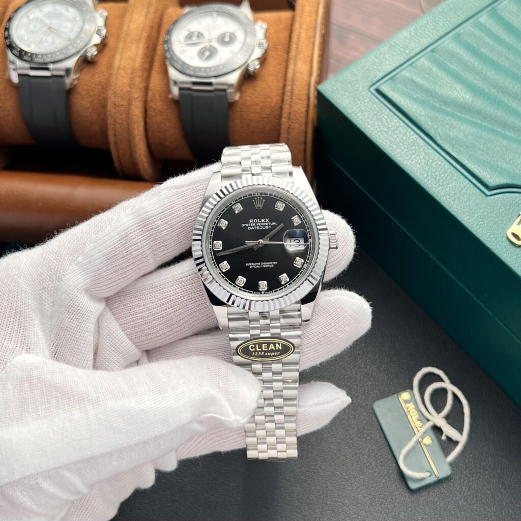Super Clone Rolex Datejust Black Diamond Dial 126334-0012 41 mm – Swiss SuperClone
