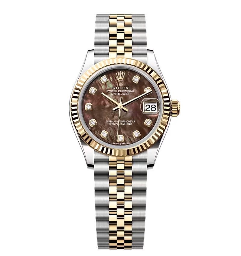 Super Clone Rolex Datejust Black Mother of Pearl Diamond Dial 278273-0024 31 mm – Swiss SuperClone