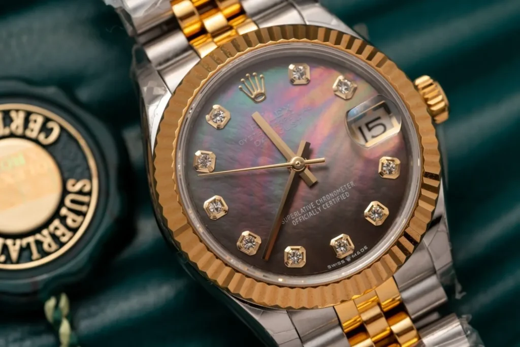 Super Clone Rolex Datejust Black Mother of Pearl Diamond Dial 278273-0024 31 mm – Swiss SuperClone