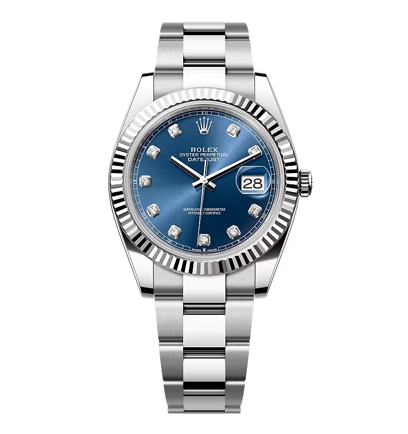 Super Clone Rolex Datejust Bright Blue Diamond Dial 126334-0015 41 mm – Swiss SuperClone