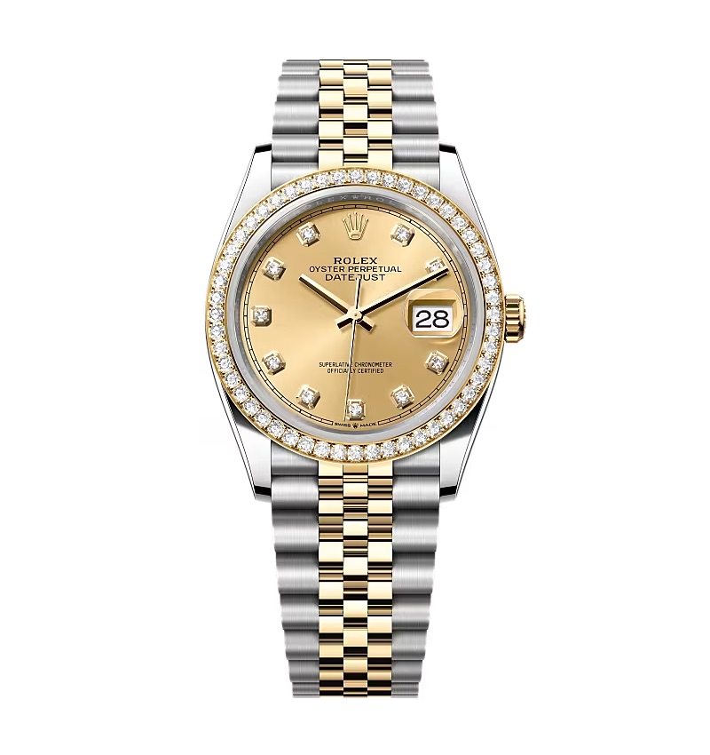 Super Clone Rolex Datejust Champagne Diamond Dial 126283RBR-0003 36 mm – Swiss SuperClone