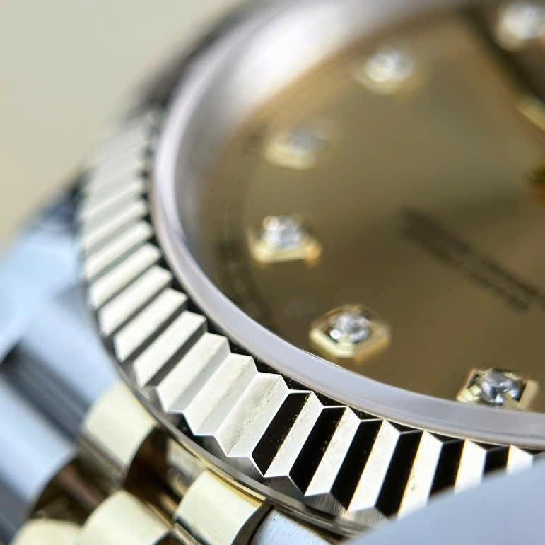 Super Clone Rolex Datejust Champagne Diamond Dial 126333-0012 41 mm