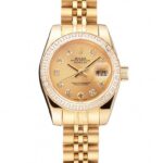 Super Clone Rolex Datejust Gold Dial 1454096 28 mm