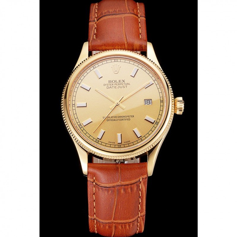 Super Clone Rolex Datejust Gold Dial REP016818 38 mm – Swiss SuperClone