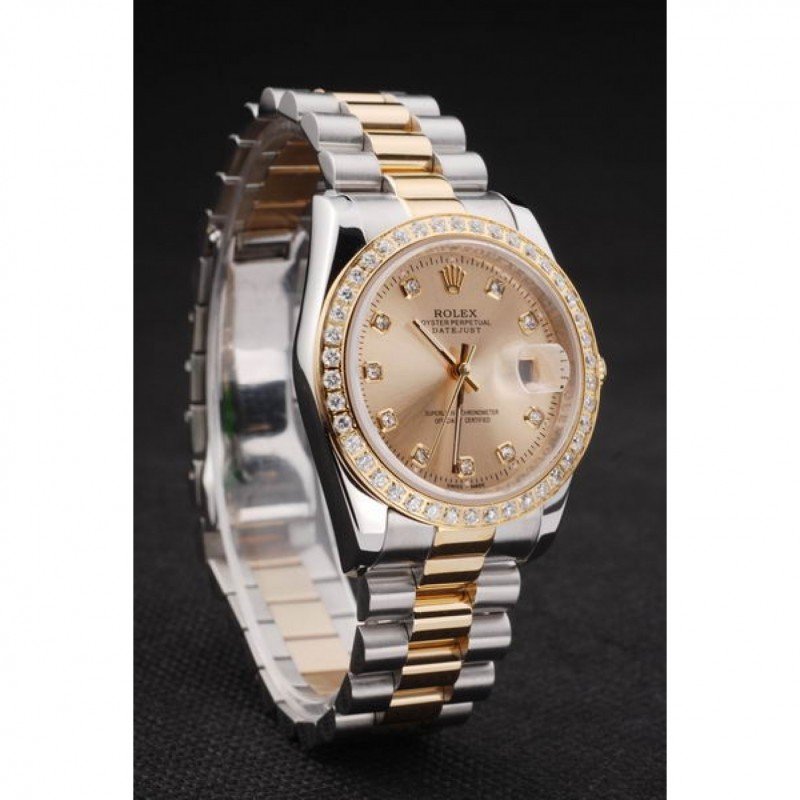 Super Clone Rolex Datejust Gold Dial SRL40 36 mm