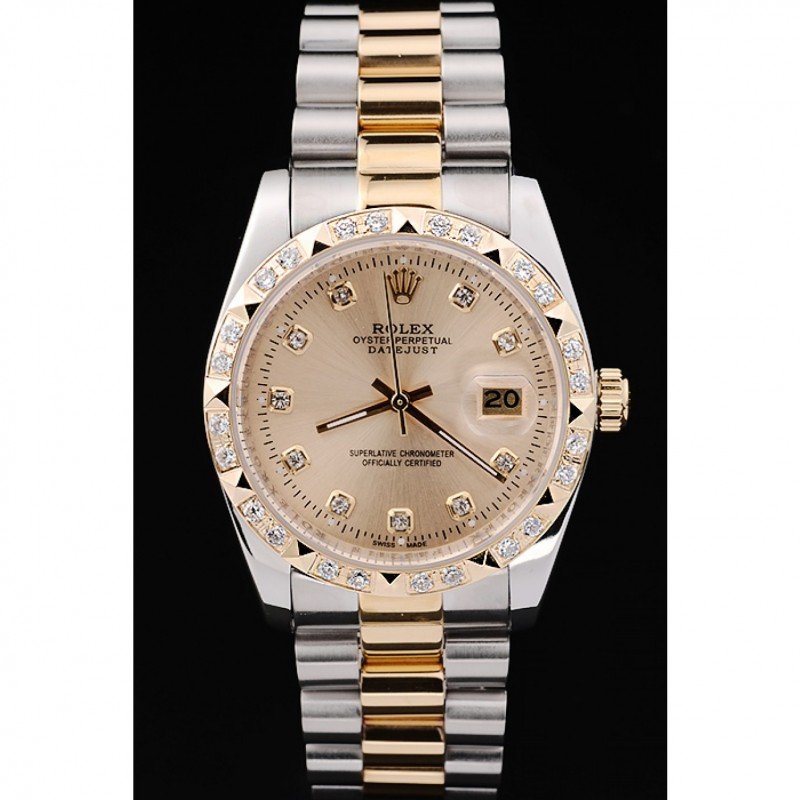 Super Clone Rolex Datejust Gold Dial SRL41 36 mm