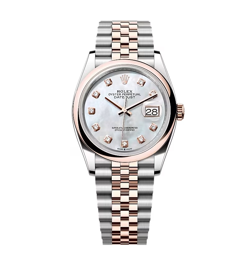 Super Clone Rolex Datejust Mother of Pearl Diamond Dial 126201-0021 36 mm