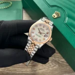 Super Clone Rolex Datejust Mother of Pearl Diamond Dial 126201-0021 36 mm