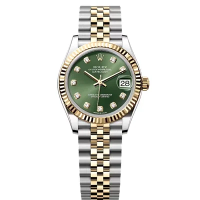 Super Clone Rolex Datejust Olive Green Diamond Dial 278273-0030 31 mm