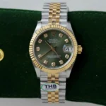 Super Clone Rolex Datejust Olive Green Diamond Dial 278273-0030 31 mm