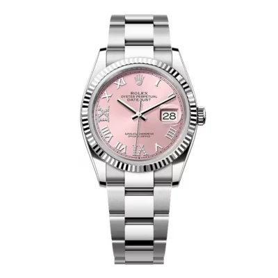 Super Clone Rolex Datejust Pink Roman Dial 126234-0032 36 mm