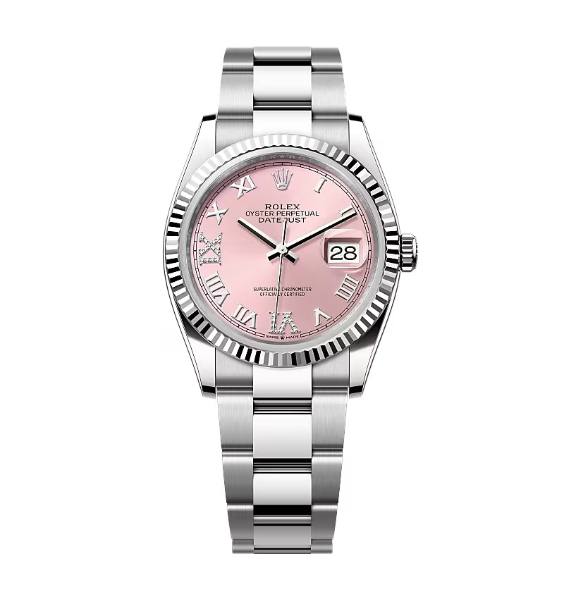 Super Clone Rolex Datejust Pink Roman Dial 126234-0032 36 mm – Swiss SuperClone