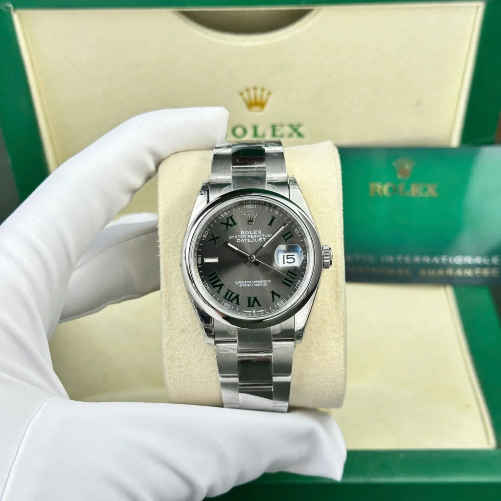 Super Clone Rolex Datejust Rhodium Dial 126300 “Wimbledon” Oyster 41 mm – Swiss SuperClone