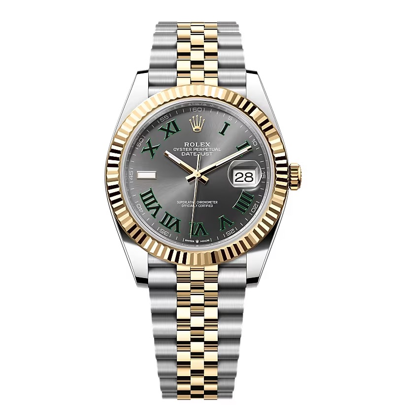 Super Clone Rolex Datejust Rhodium Dial 126333 “Wimbledon” Flutted/Jubilee 41 mm – Swiss SuperClone