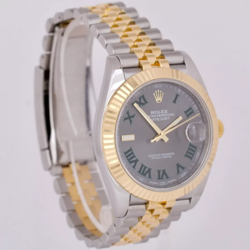 Super Clone Rolex Datejust Rhodium Dial 126333 “Wimbledon” Flutted/Jubilee 41 mm – Swiss SuperClone