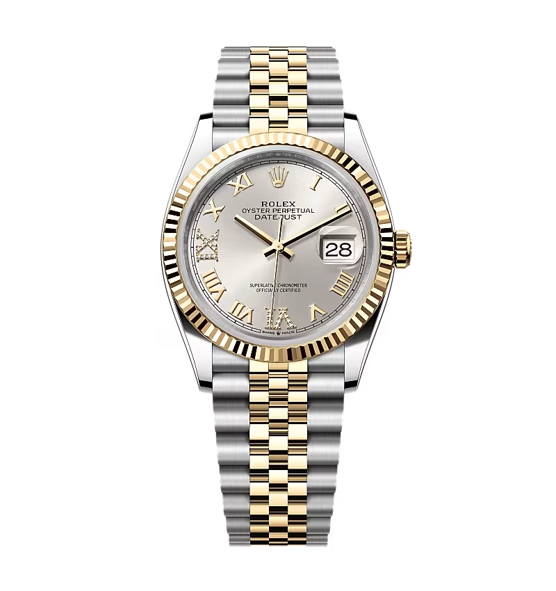 Super Clone Rolex Datejust Silver Roman Diamond Dial 126233-0031 36 mm – Swiss SuperClone