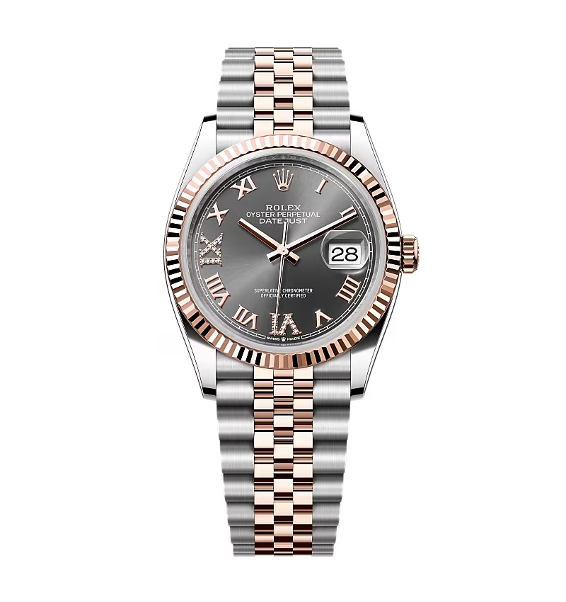 Super Clone Rolex Datejust Slate Roman Diamond Dial 126231-0023 36 mm – Swiss SuperClone