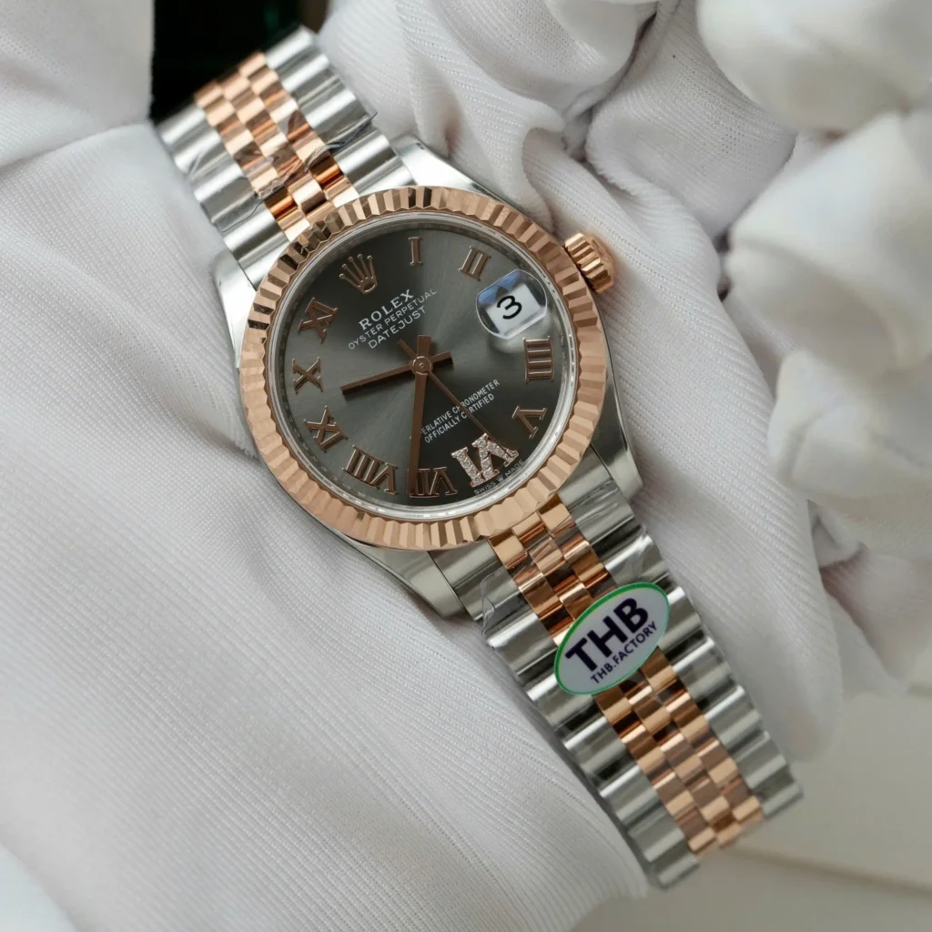 Super Clone Rolex Datejust Slate Diamond Dial 126281RBR-0011 36 mm