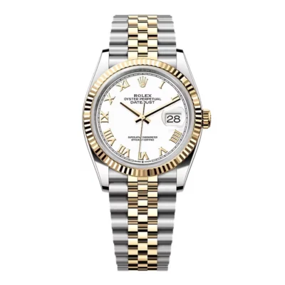 Super Clone Rolex Datejust White Roman Dial 126233-0029 36 mm