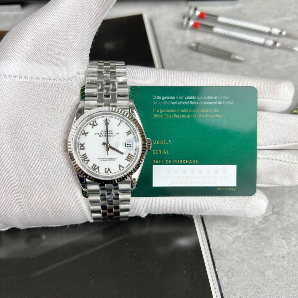 Super Clone Rolex Datejust White Roman Dial 126334-0024 41 mm