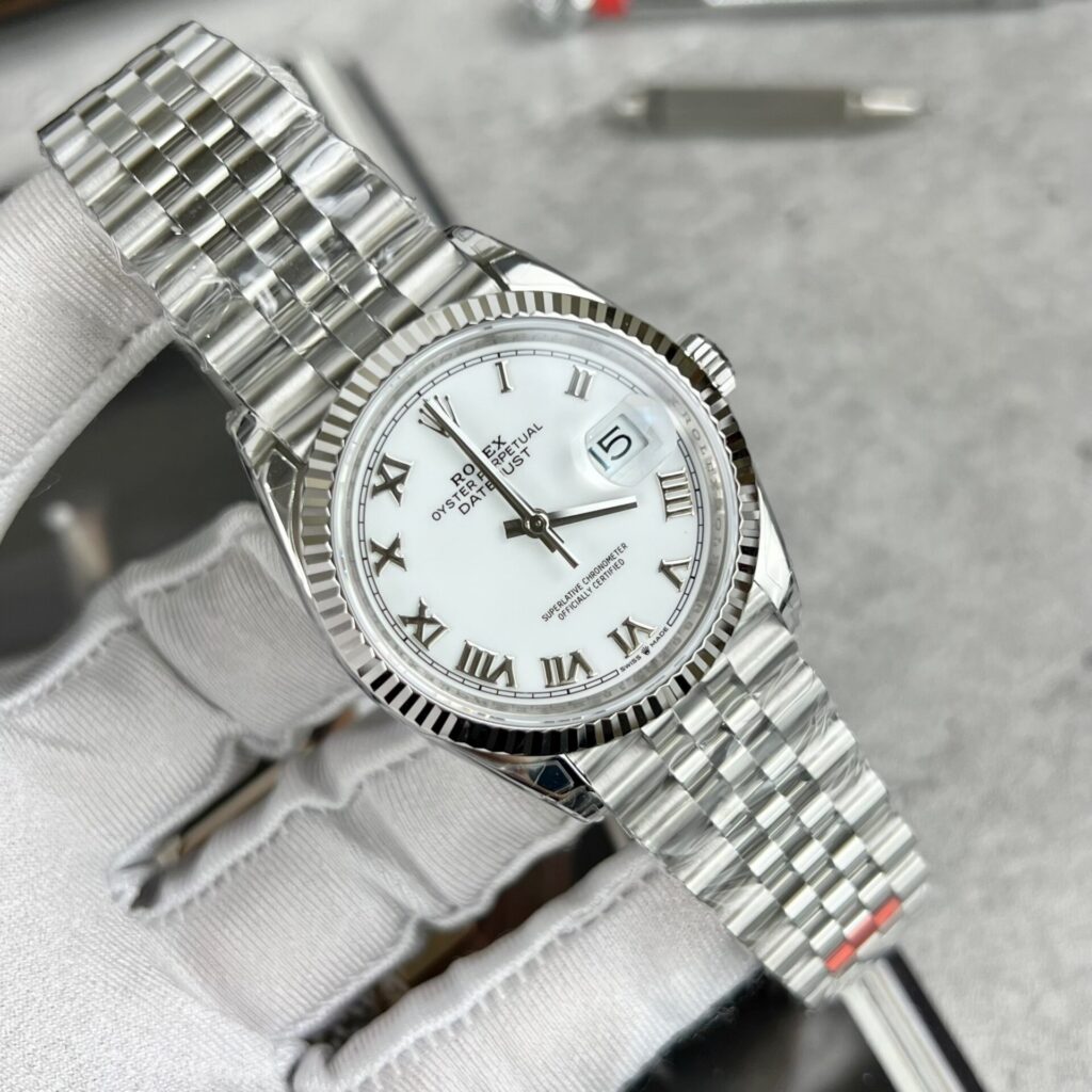 Super Clone Rolex Datejust White Roman Dial 126334-0024 41 mm