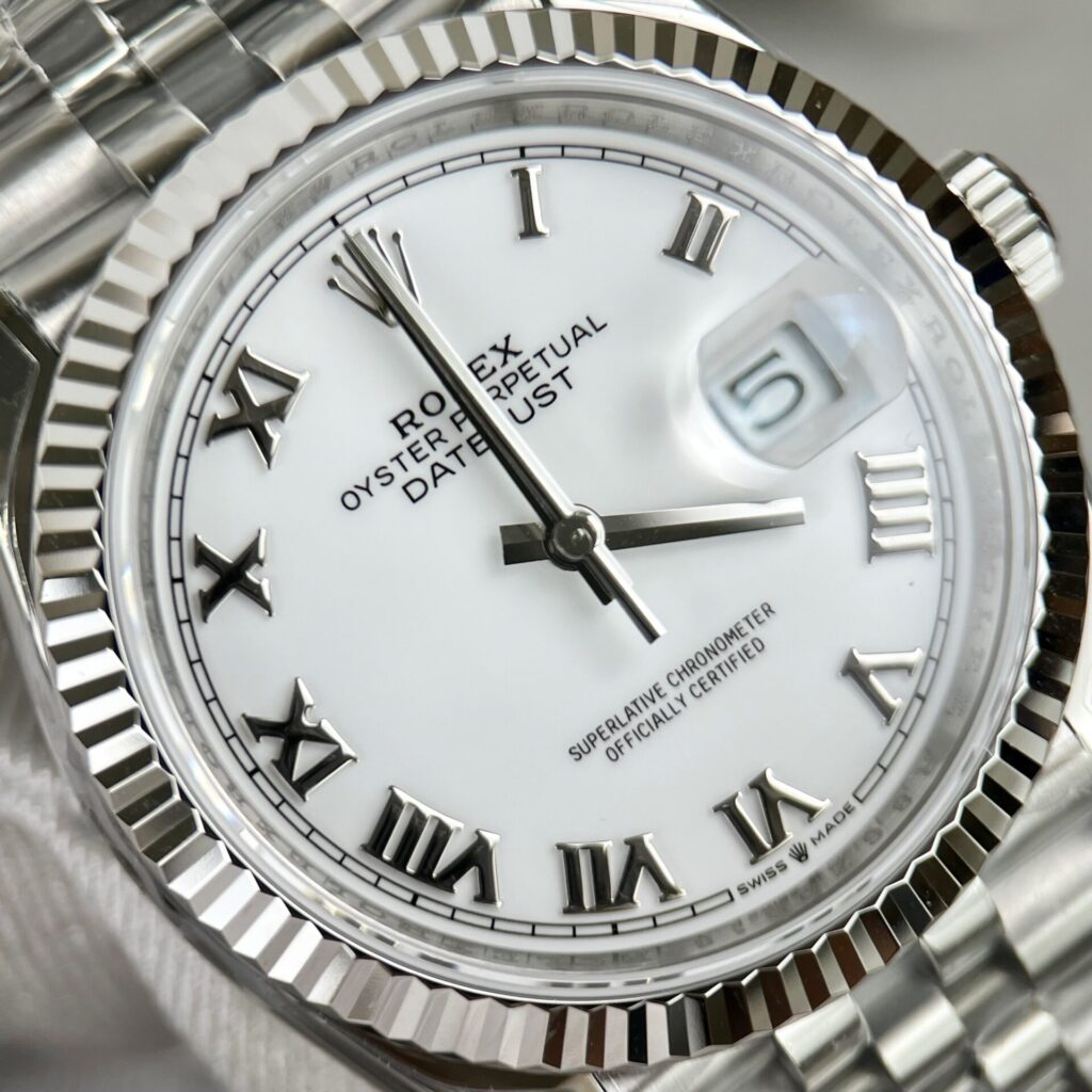 Super Clone Rolex Datejust White Roman Dial 126334-0024 41 mm
