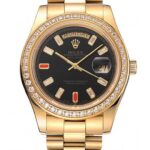 Super Clone Rolex Day-Date Black Dial 1454101 36 mm – Swiss SuperClone