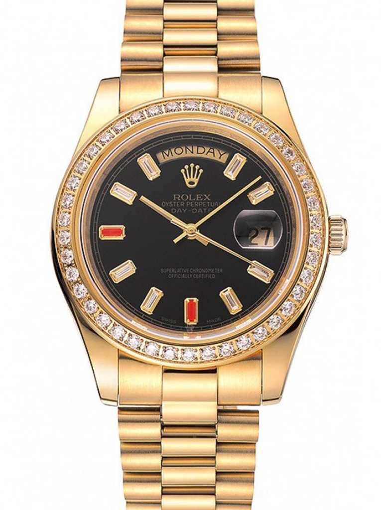 Super Clone Rolex Day-Date Black Dial 1454101 36 mm – Swiss SuperClone