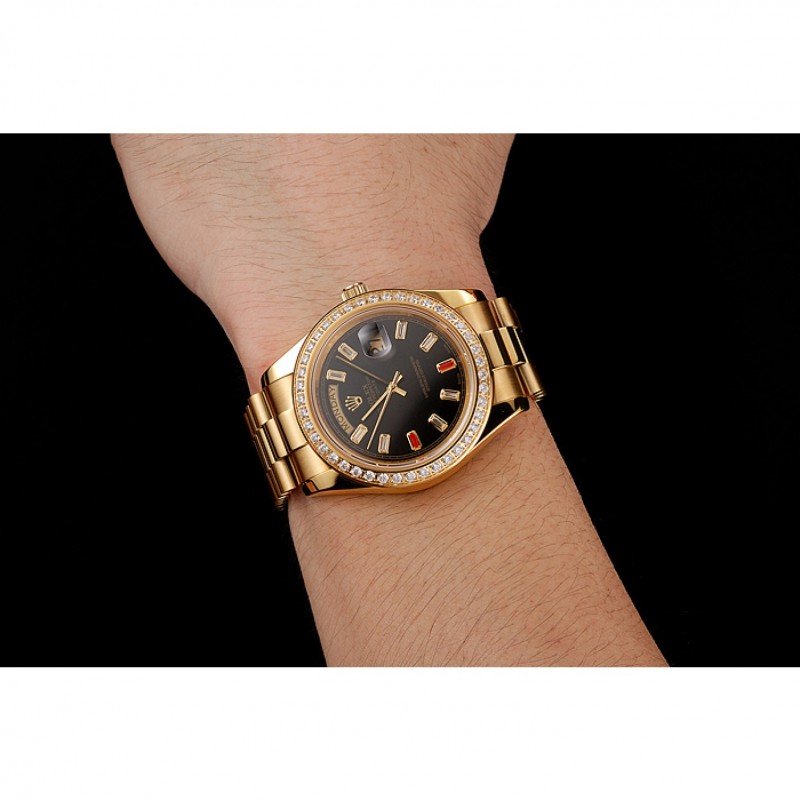 Super Clone Rolex Day-Date Black Dial 1454101 36 mm – Swiss SuperClone