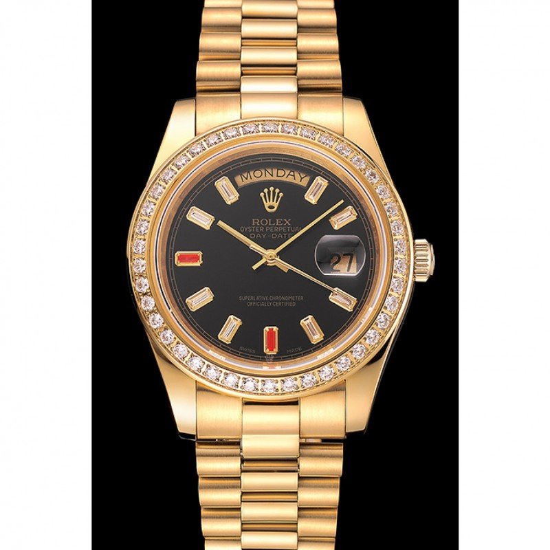Super Clone Rolex Day-Date Black Dial 1454101 36 mm – Swiss SuperClone