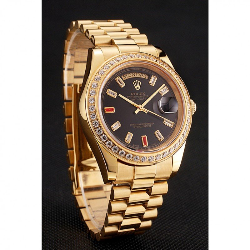 Super Clone Rolex Day-Date Black Dial 1454101 36 mm – Swiss SuperClone