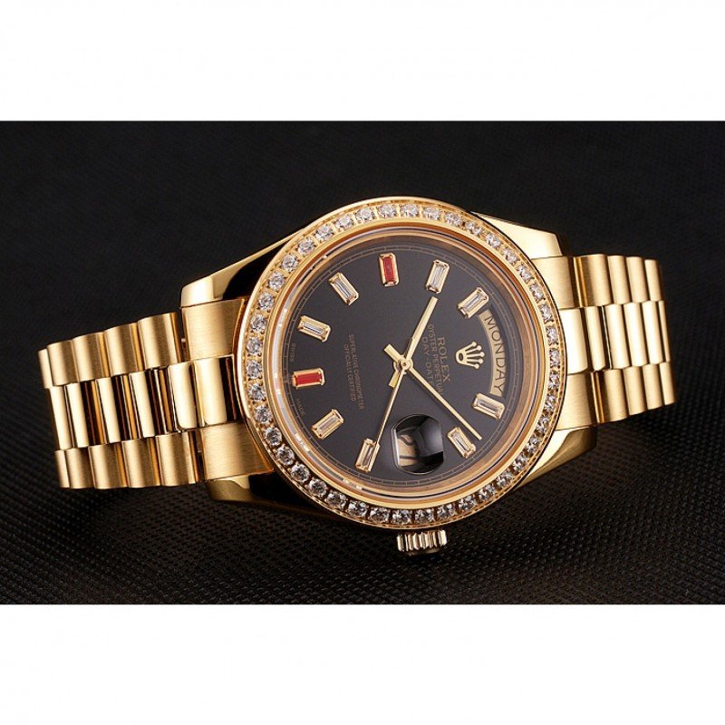 Super Clone Rolex Day-Date Black Dial 1454101 36 mm – Swiss SuperClone