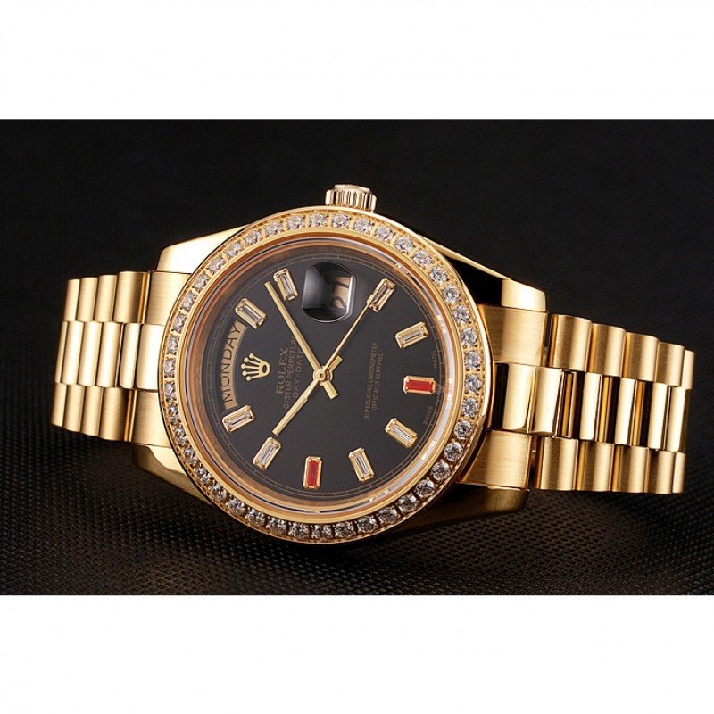 Super Clone Rolex Day-Date Black Dial 1454101 36 mm – Swiss SuperClone