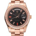 Super Clone Rolex Day-Date Black Dial 1454102 40 mm – Swiss SuperClone