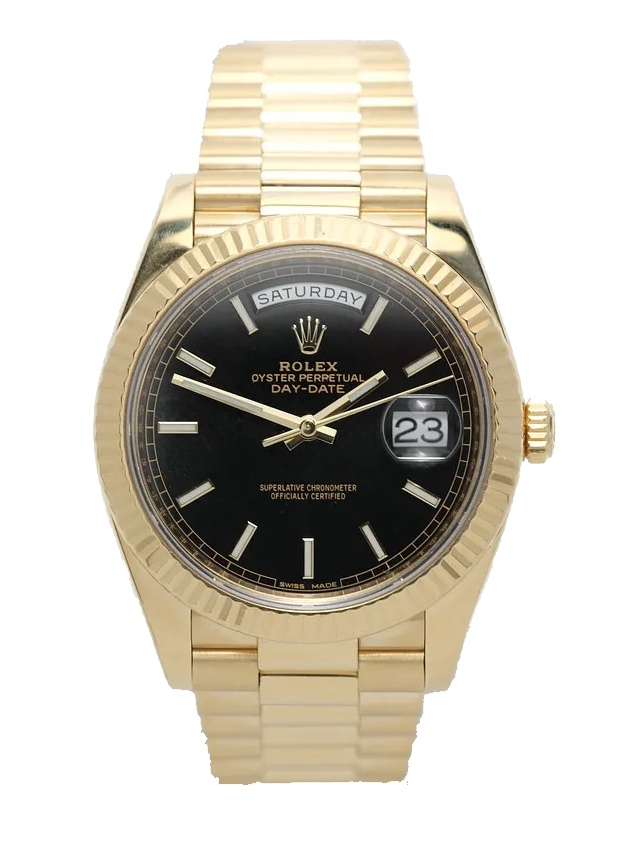 Super Clone Rolex Day-Date Black Dial 228238 40 mm – Swiss SuperClone