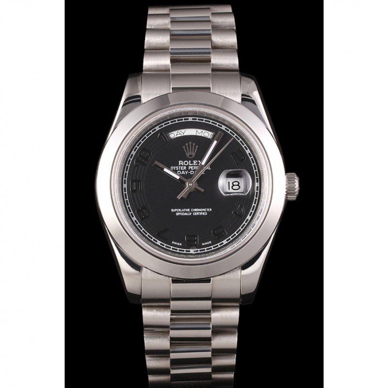 Super Clone Rolex Day-Date Black Dial 80294 40 mm