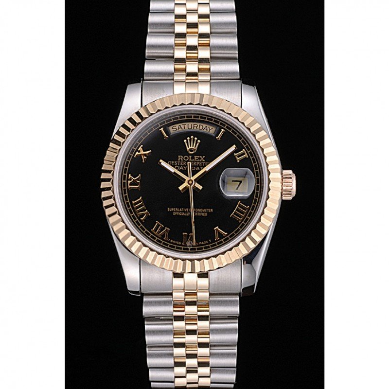 Super Clone Rolex Day-Date Black Dial SRL78 36 mm – Swiss SuperClone