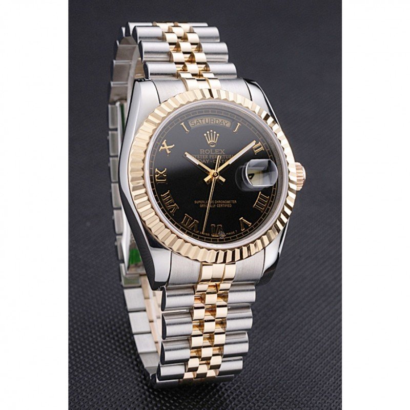 Super Clone Rolex Day-Date Black Dial SRL78 36 mm – Swiss SuperClone