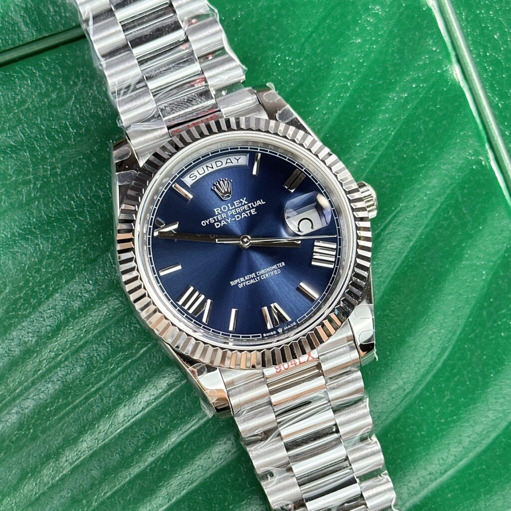 Super Clone Rolex Day-Date Blue Dial 228239-0007 40 mm – Swiss SuperClone